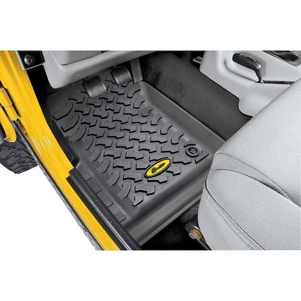 Bestop Jeep Front Floor Mats For Jeep 1997-2006 Wrangler TJ Black Pair 51509-01 - main